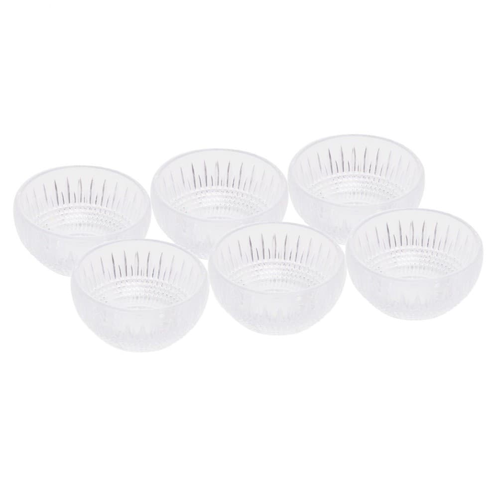 Cj 6 Bowls Cumbuca de Cristal Queen Transparente 300ml 11x5cm Wolff