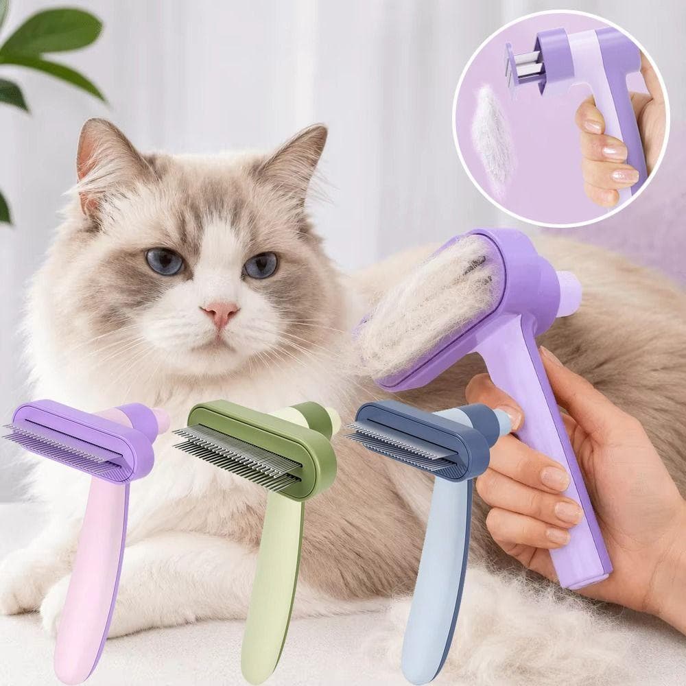 LILYES Pente Para Remoção De Pelos De Animais De Estimação , Escova Giratória Cuidados Com Cães Pinos De Aço Redondos ,