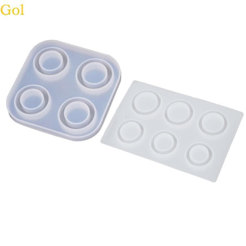Conjunto Moldes Anel Epóxi Requintado Molde Transparente Silicone Macio