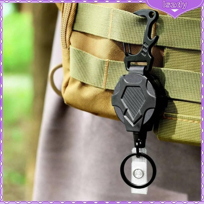 [Lszdy] Chaveiro De Cabo Retrátil De Aço , Retorno Rápido , Equipamento Acessório Portátil Para Atividades Ao Ar Livre ,
