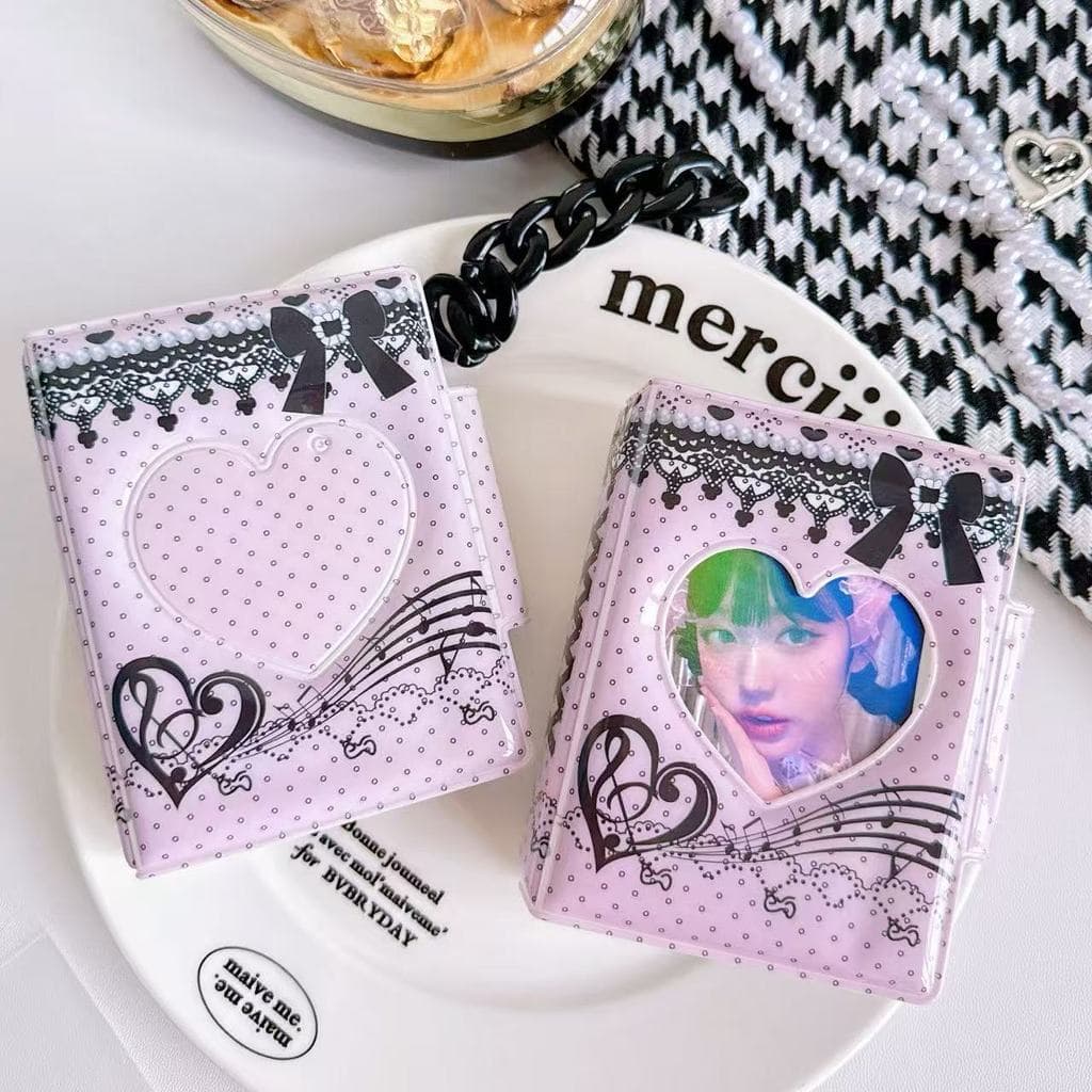 [Estoque pronto] Indústria pesada ins Note Bowknot Porta-cartões integrado Star Chasing Aidou 10cm Livro de armazenament