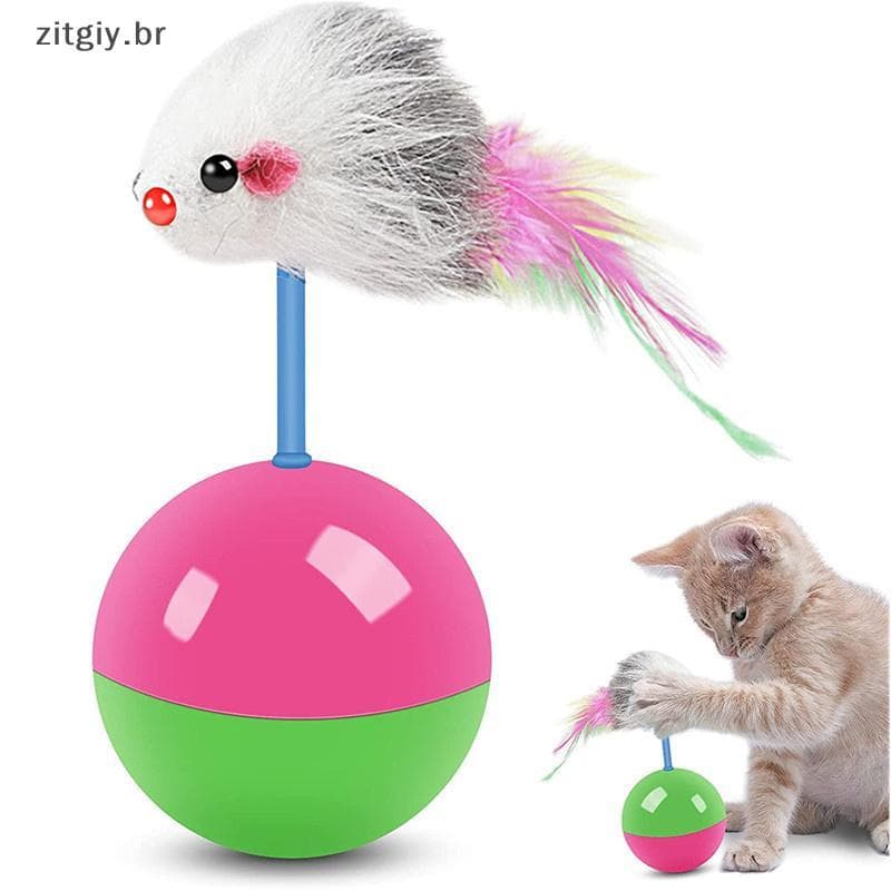 [zitgiy] Tumbler Mouse Cat Toys Brinquedos Para Animais De Estimação Roly Poly Toy Bom