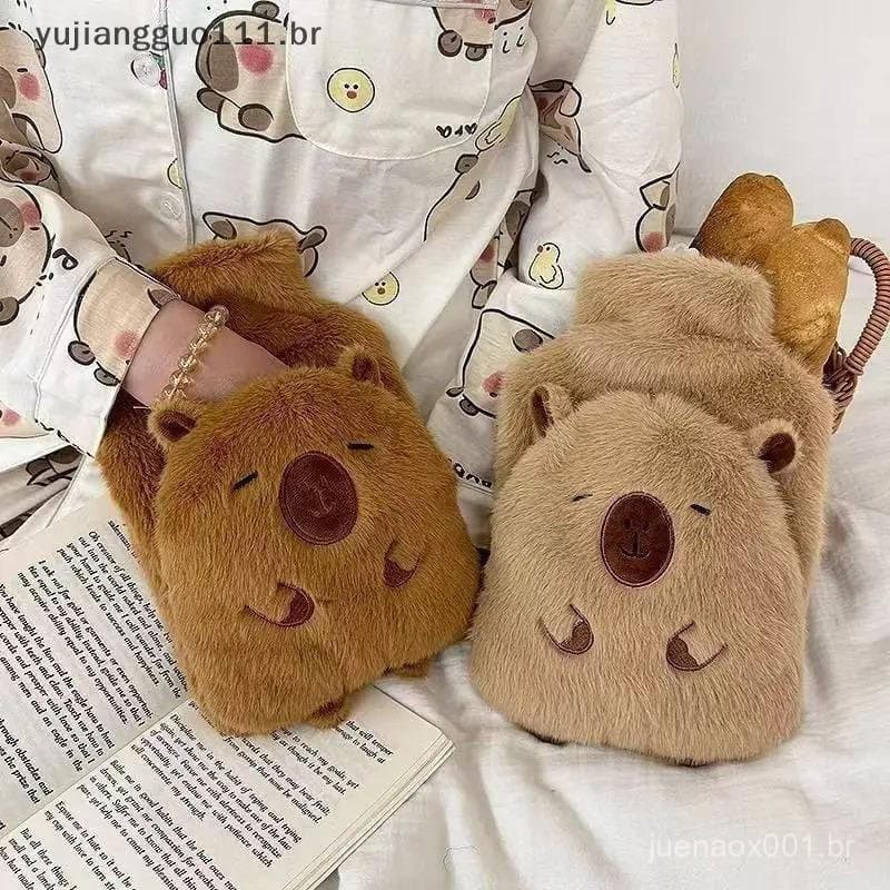 #     Nova Garrafa de Água de PVC Espesso de 1000ML com Tema de Capivara, Bonita e Fofa, Presente de Inverno 9PKX