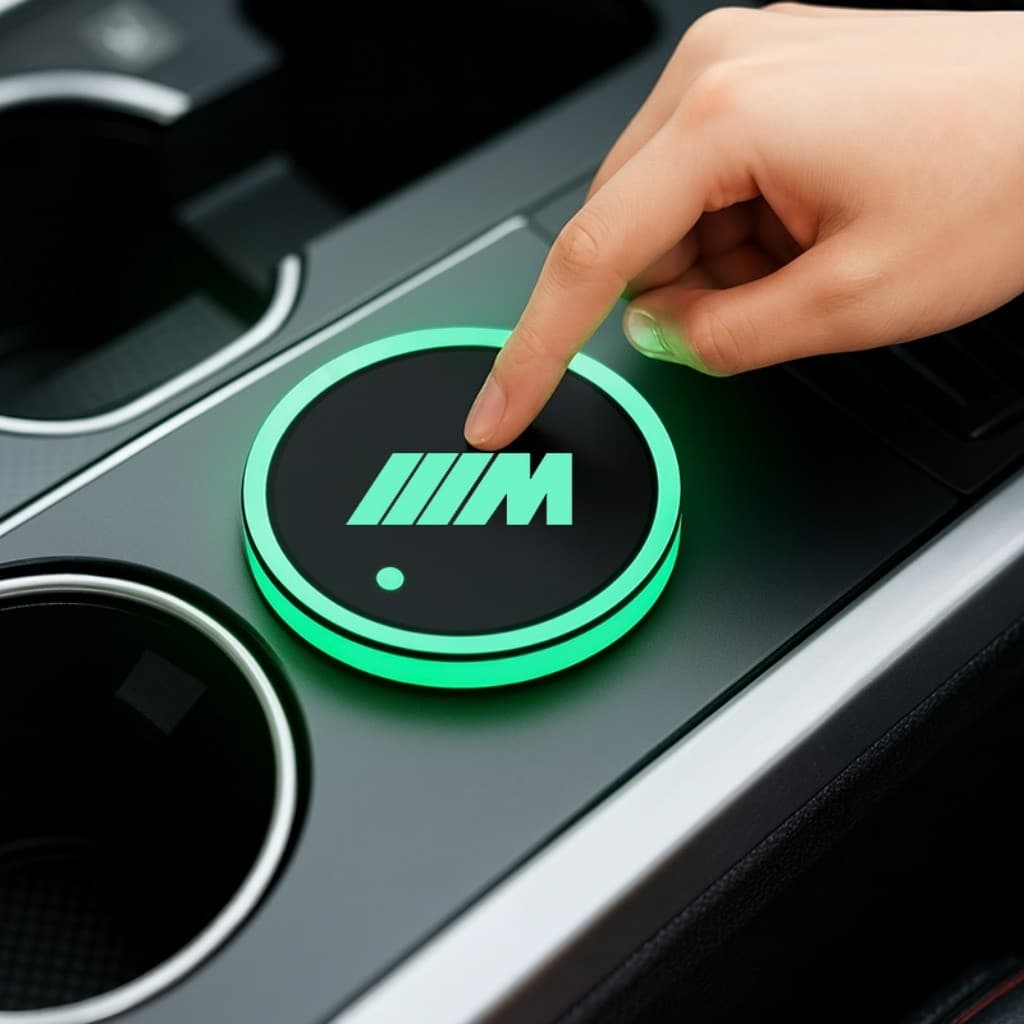 7 Cores À Prova D'água Porta Copos Iluminado Artigos Automotivos For BMW M Series M2 M3 M4 M5 M6 X5M