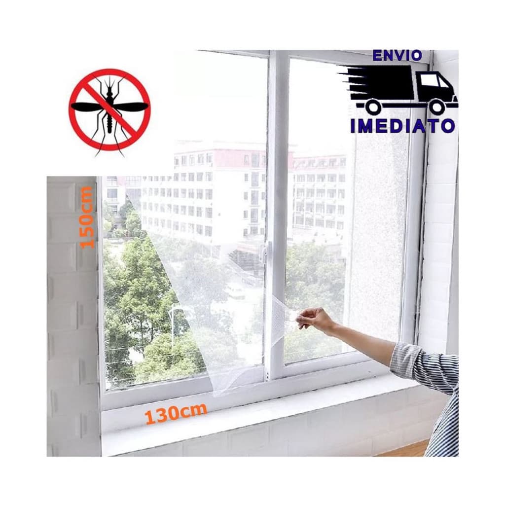 Tela Mosquiteira para Janela Proteção Anti Inseto Pernilongo Mosquitos 1.3m x 1.5m Fácil instalação