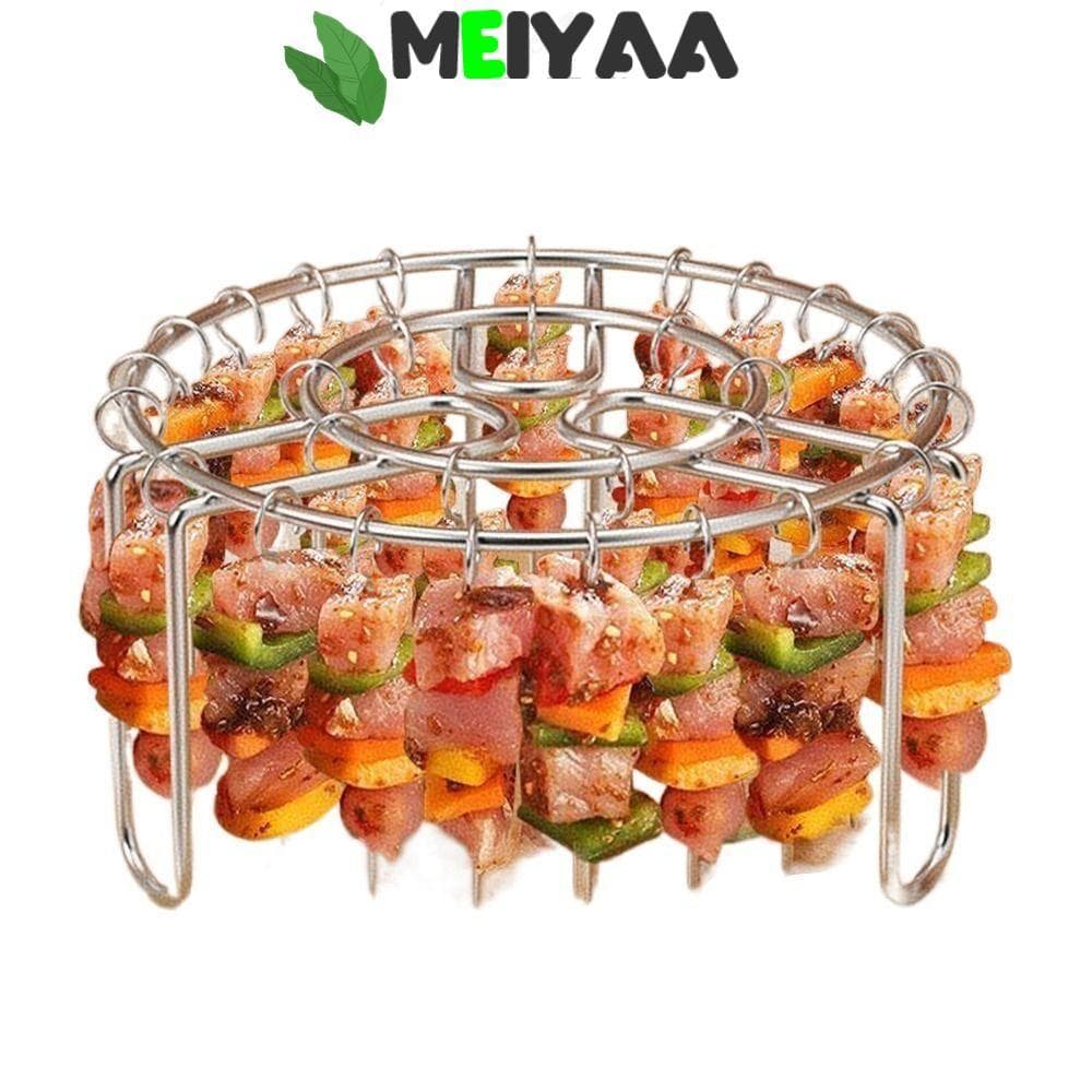 Suporte Para Espeto MEIYAA , Grelha Vertical De Aço Inoxidável De Cordas , Multifuncional