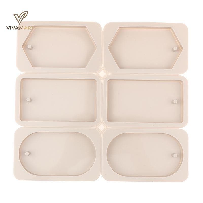 Vivamart Molde De Sabão Com 6 Cavidades , Formato Retangular Redondo , Silicone Gelo , Aromaterapia , Cera , Gesso , Fer
