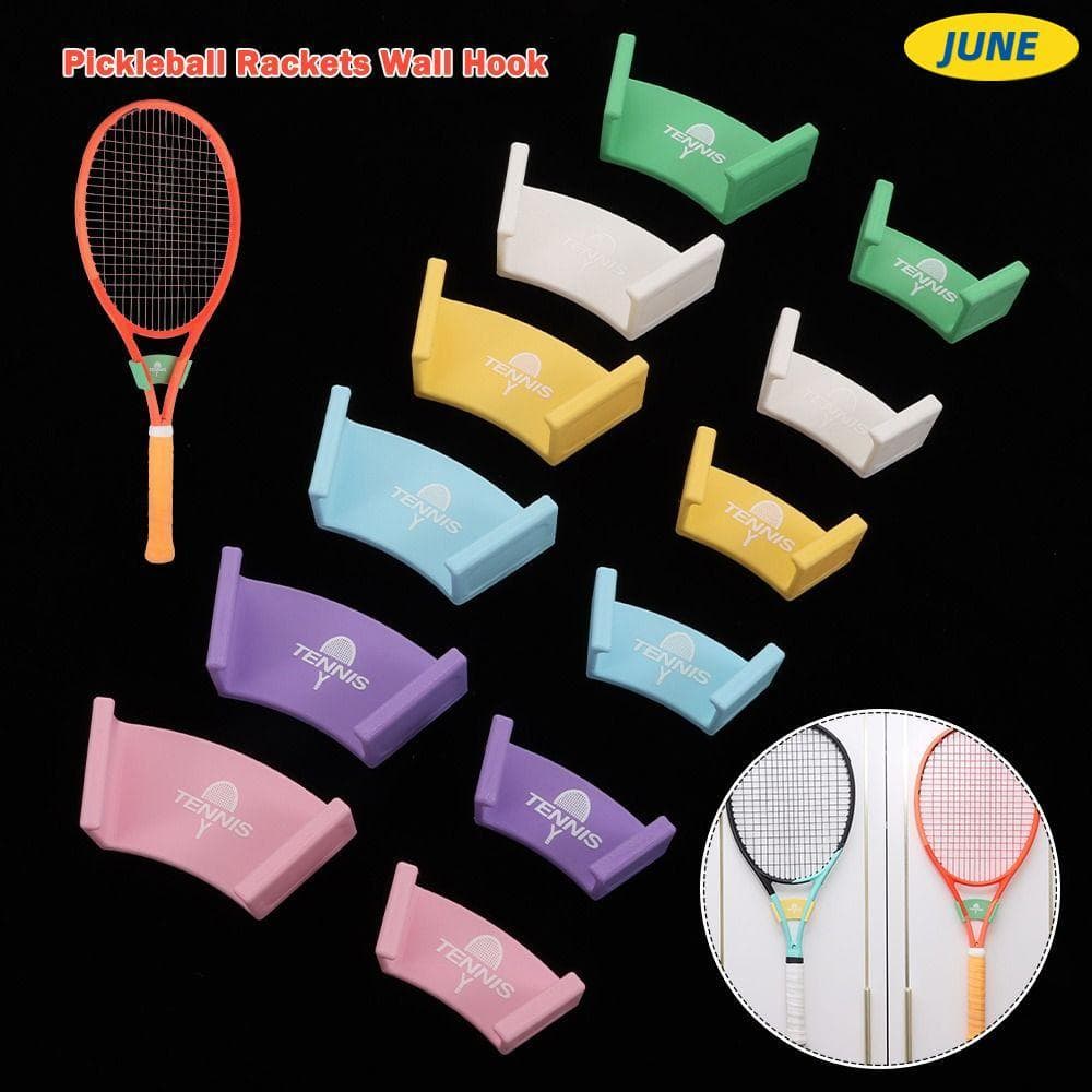 Suporte Para Raquetes De Badminton De Junho , Rack De Parede Autoadesivo Raquete De Tênis Sem Perfurações , Montado Na
