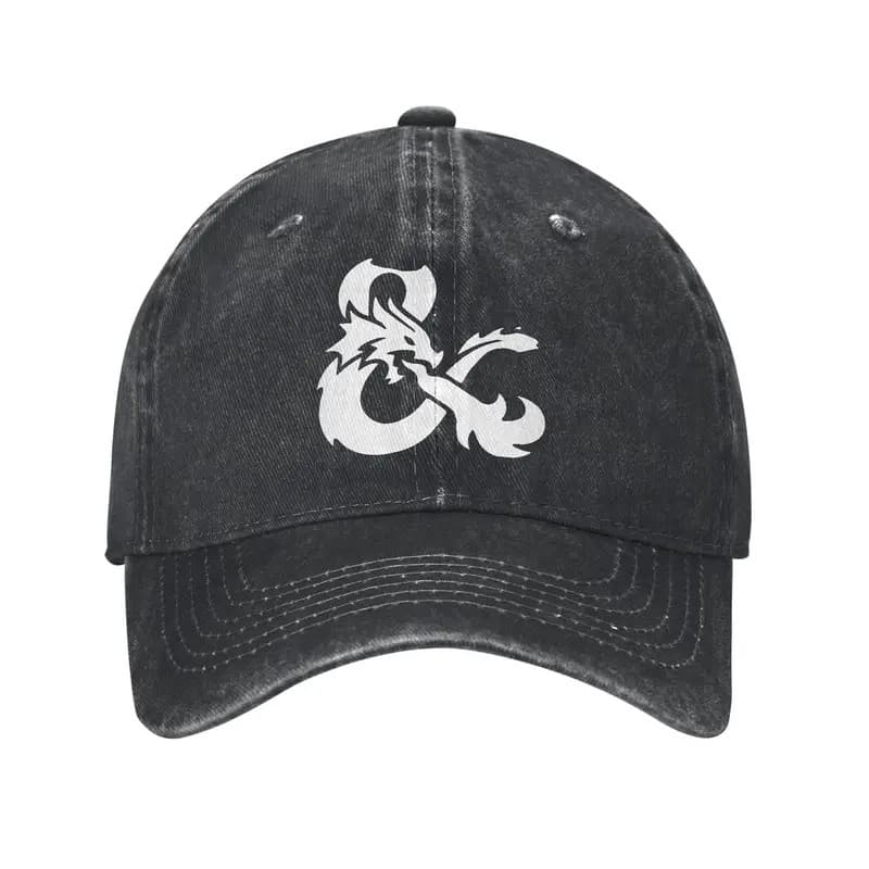 D-Dungeon Dragon DnD Master Boné De Beisebol Casual Para Unissex-Adolescentes Verão Caminhadas Pesca Caminhoneiro Chapéu