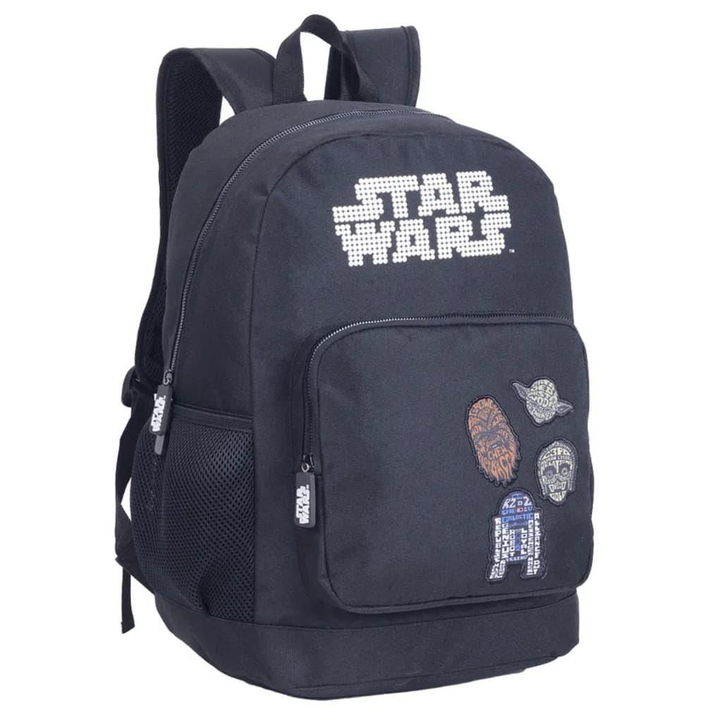 Mochila Costas Star Wars Escolar Juvenil GeekYoda Chewbacca R2D2 C3PO Xeryus 14201