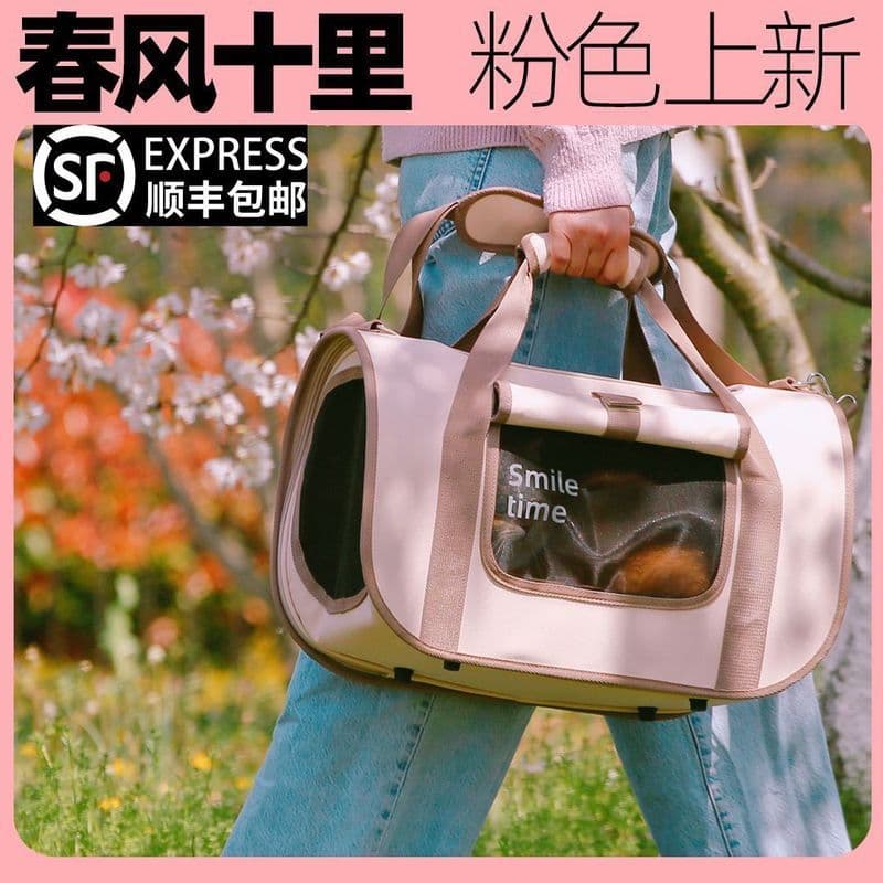SmileTime gato saco Premium caixa de passeio portátil respirável portátil grande capacidade ombro mensageiro cão caixa d