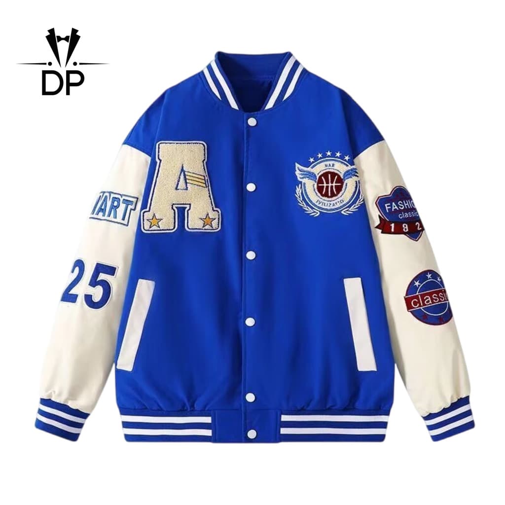 Jaqueta De Beisebol Masculina Solta E Versátil Estilo Ins , Casual , Legal , Para Primavera Outono , Azul T167