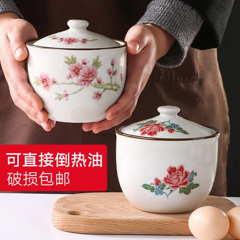 La banda jar doméstico resistente a altas temperaturas cozinha frasco de óleo de pimenta tempero saleiro único Jingdezhe