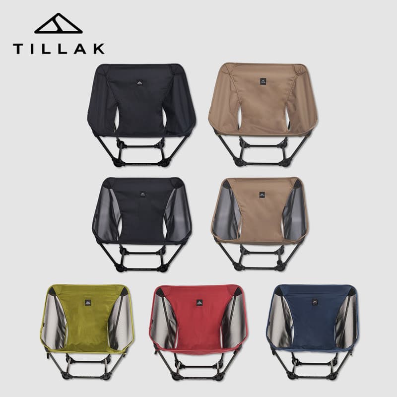 Cadeira TILLAK Moon estilo baixo dobrável ultraleve 600g acampamento ao ar livre caminhadas portátil gaze fezes cadeira