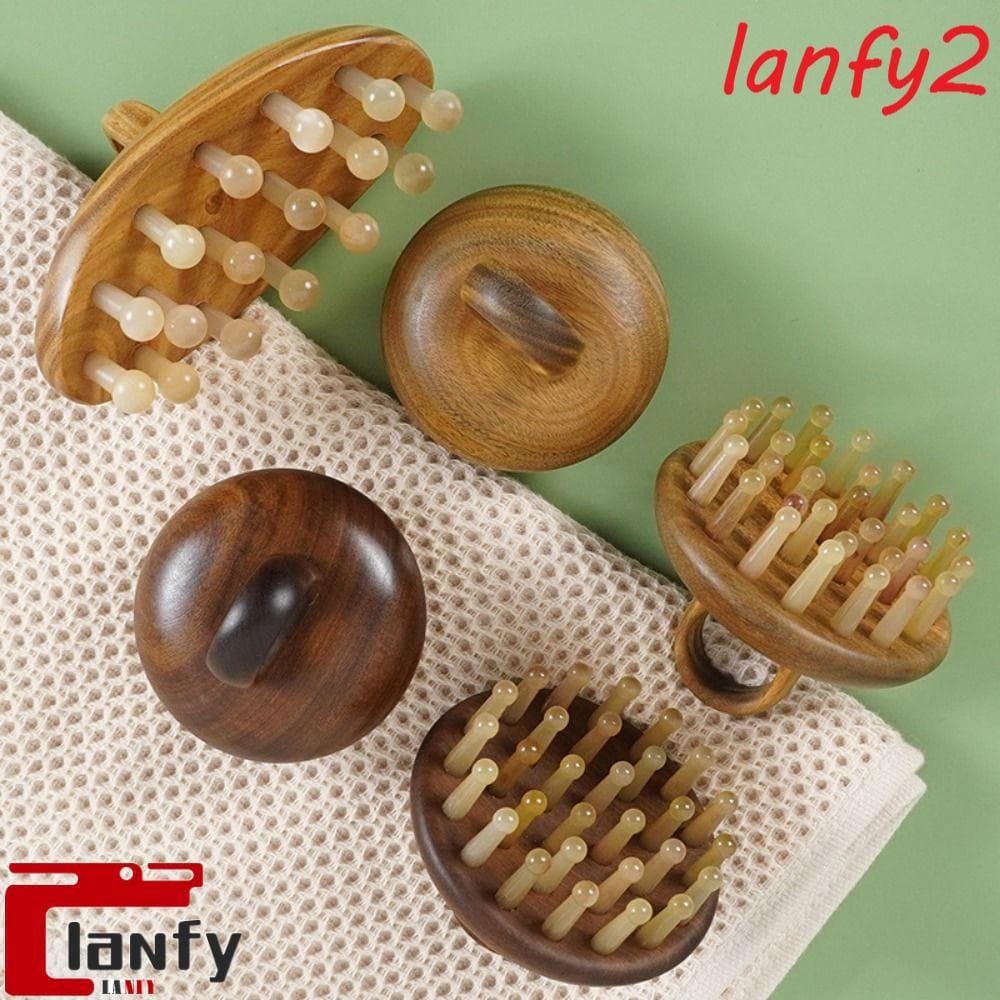 Massageador De Couro Cabeludo LANFY , Meridiano De Acupuntura De 20/29 Dentes , Escova Massageadora Antiestática Gua Sha