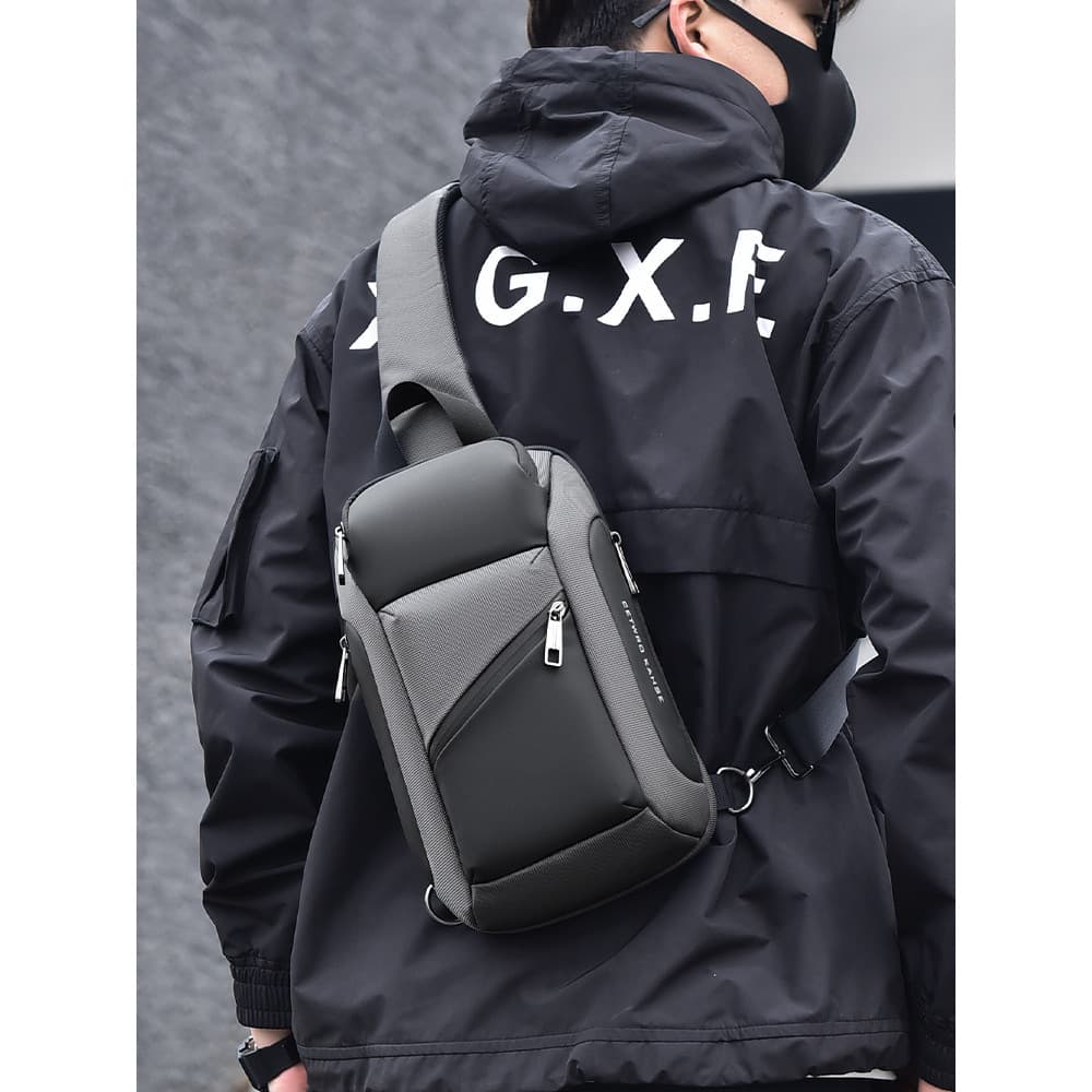 2026 Novo Estilo Contraste Cor Meninos Bolsa Mensageiro Multifuncional Bolsa de Peito de Grande Capacidade Funcional Esp