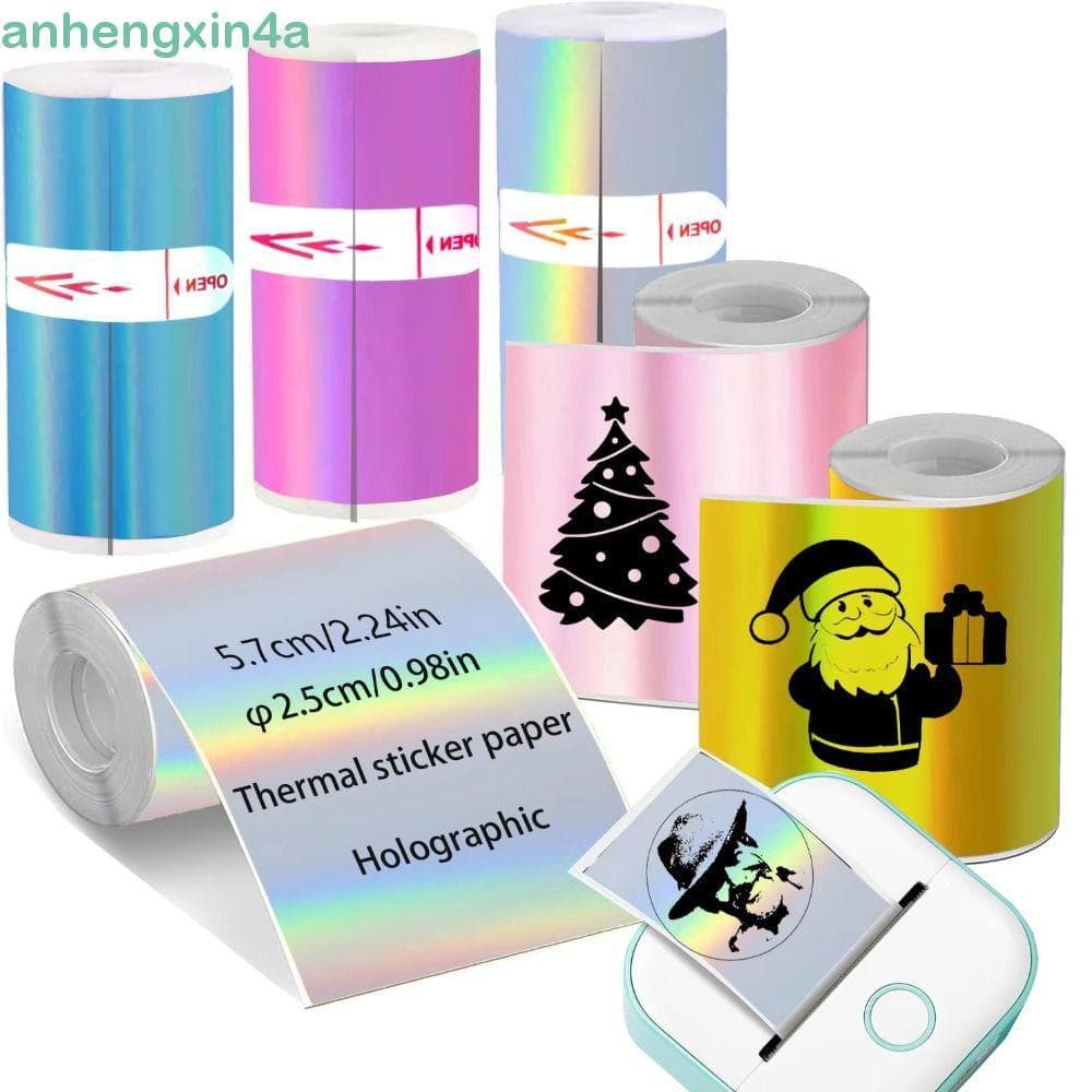 Papel Térmico Holográfico ANHENGXIN , Papéis De Impressora Térmica Brilhantes Com Acabamento Liso Premium , Cores De Lon