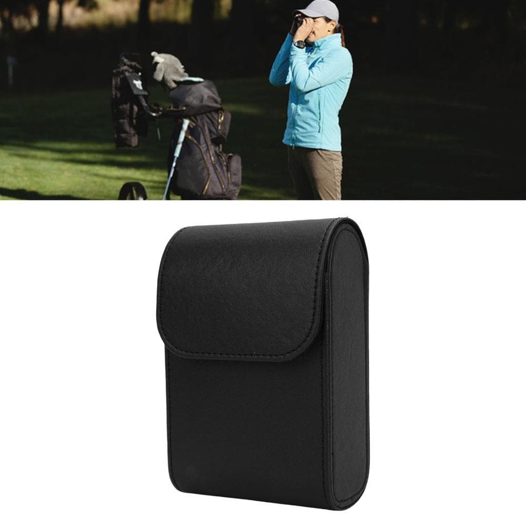 Bolsa de transporte para telêmetro de couro PU Xixian com fecho magnético e fivela – 3,66 x 5,71 x 2,09 pol.