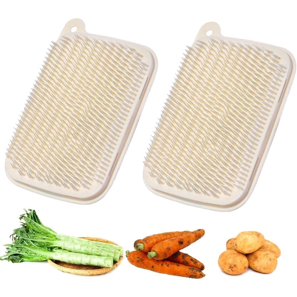 2 Pçs-Escova Vegetal Cerdas Macias Produzir Purificador De Batata Limpeza De Frutas Para Legumes De Cozinha