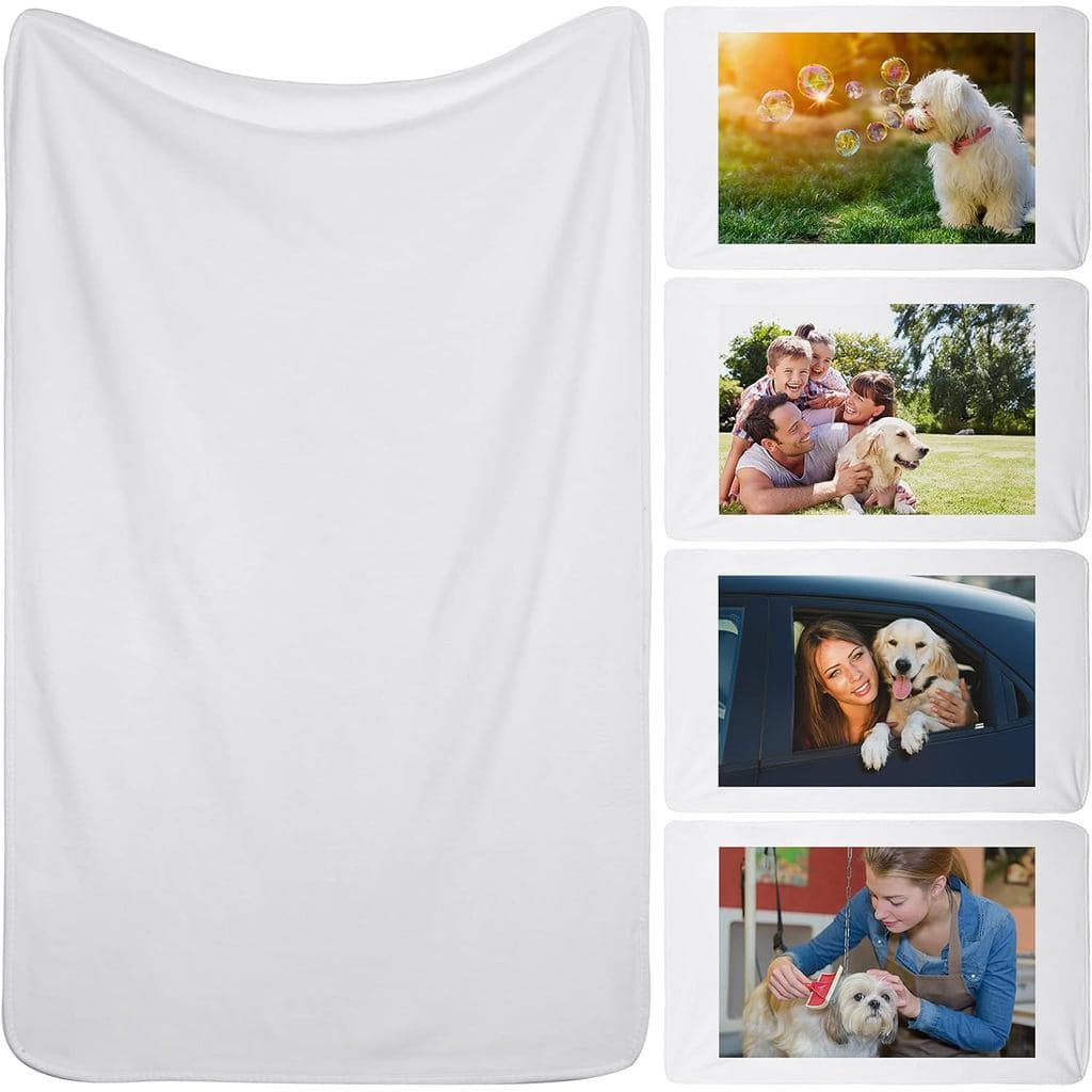 Nuanchu 1 Peça de Cobertor para Sublimação para Bebês 31 x 47'' Cobertor Branco para Sublimação Personalizado, Macio, de