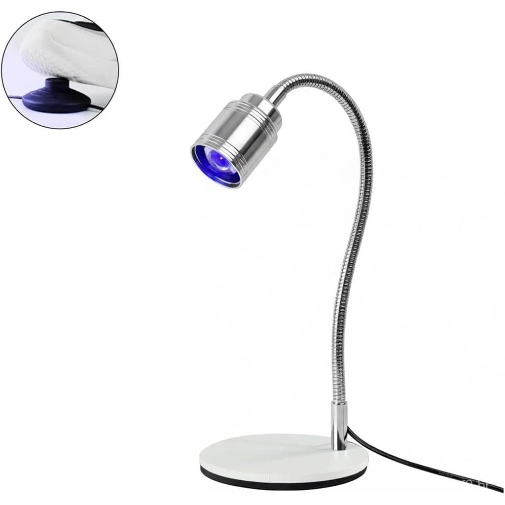 vettsy Lâmpada de Unhas UV LED Profissional com Pedal de Acionamento - Luz de Cura Rápida com Braço Flexível 360° para E