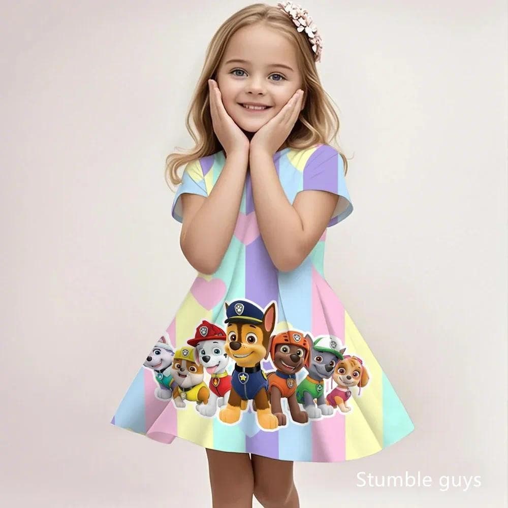 Adorável Vestido De Patrulha Pata Menina Roupas De Festa De Aniversário Do Bebê Meninas 3-14 Anos Crianças Princesa 2026