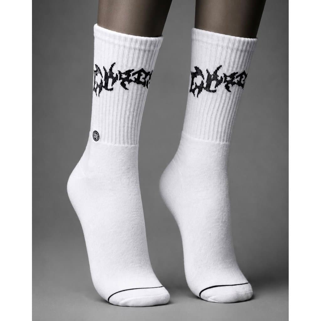 Meia Cano Alto Chronic Rebel Bordado Streetwear Algodão Premium  Unissex 04