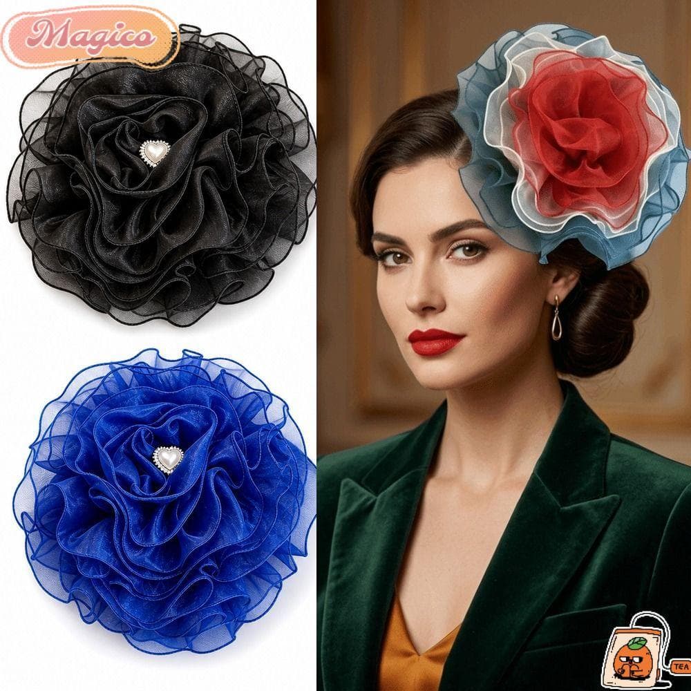 Corsage Floral MAGICO , Broche De Flor De Ornamento Versátil De 9 Camadas , Decoração De Peito Faça Você Mesmo Alfinete