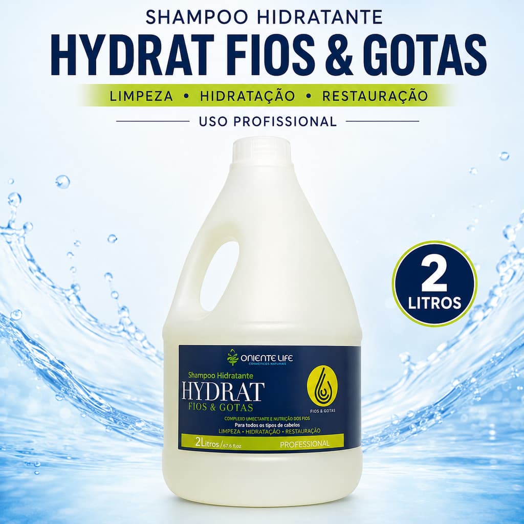 Shampoo Fios E Gotas Hidratante Oriente Life  2 litros
