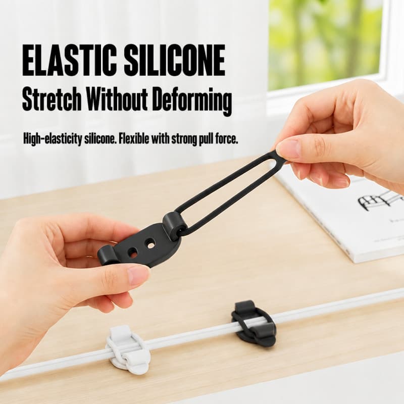 Organizador De Cabos De Silicone Clipe Suporte De Gerenciamento Mesa Sem Broca Adesivo Parafuso Braçadeira 3-Em-1 Montag