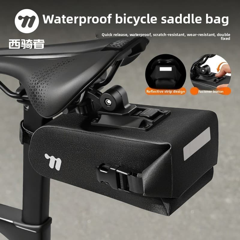 Bolsa traseira para assento traseiro de bicicleta, bolsa de selim à prova d'água para Mountain Bike, bolsa de armazename