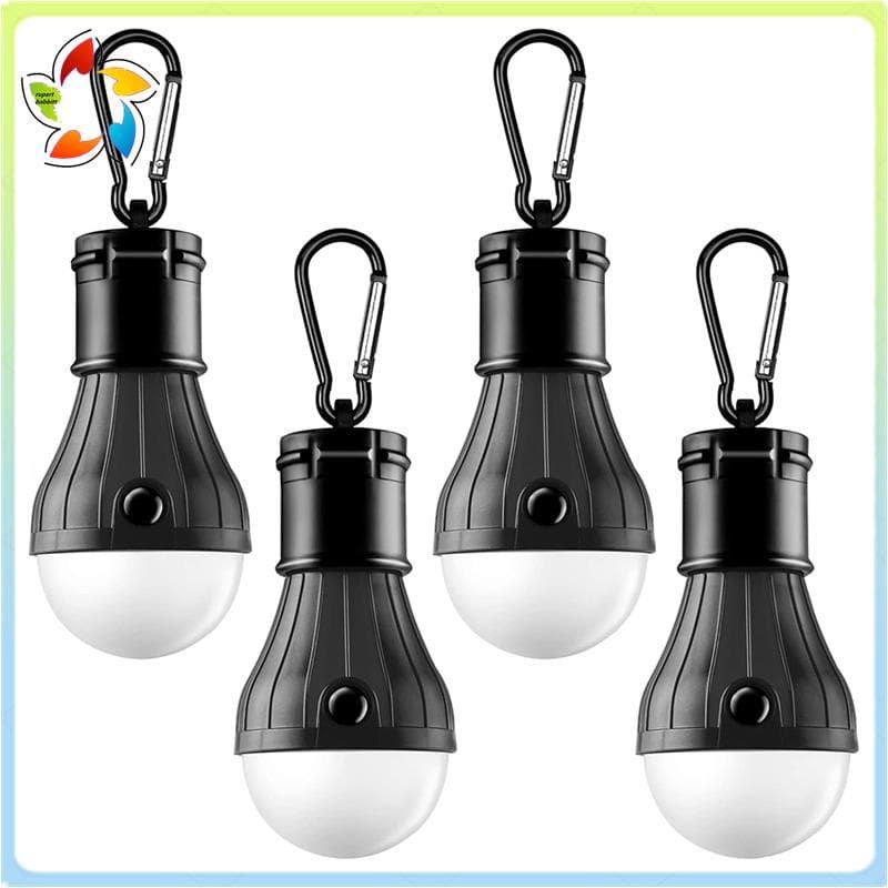 Lâmpada LED Para Barraca , Luzes De Emergência Com Gancho , 4 Pacotes , Equipamento Portátil De Lanterna Acampamento , C