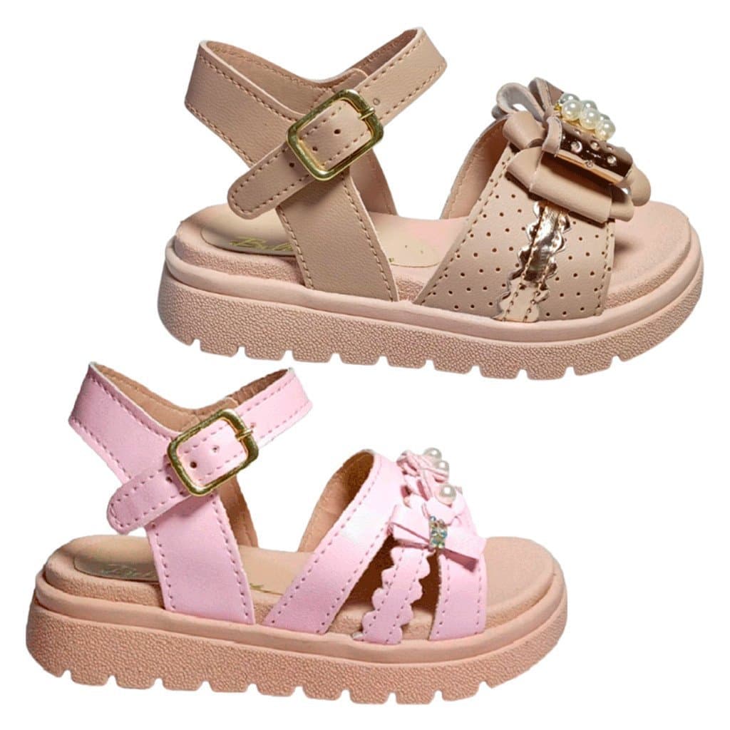 Sandália Infantil Menina Blogueira Kit 2 Pares – Conforto e Estilo 20 ao 27