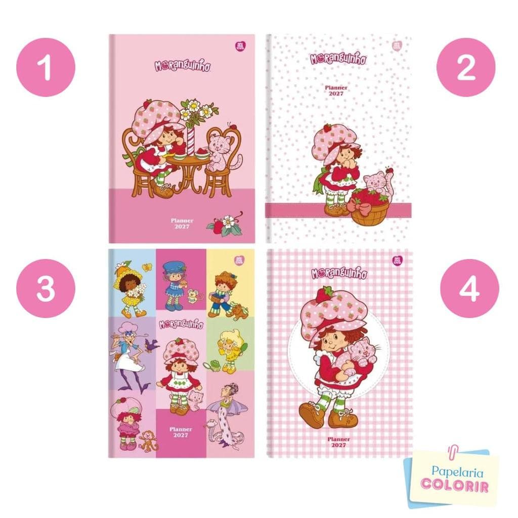 Planner Colegial 2027 Grampeado Moranguinho 20 Folhas – Animativa