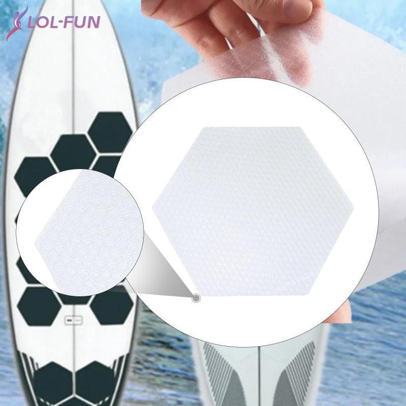 [Brcolaxi1] Almofada Transparente Para Prancha De Surf , Antiderrapante , À Prova D'água , Tração Hexagonal , Pranchas D