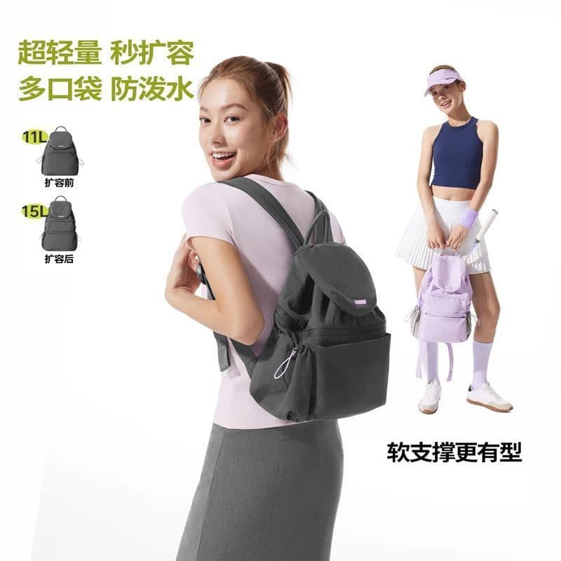 Mochila expansível feminina leve caminhadas ao ar livre mochila à prova dwaterproof água computador leve mochila esporti