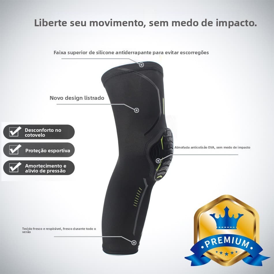 Caneleiras de basquete, equipamento de proteção esportiva, mangas de braço anti-colisão com estrutura de favo de mel