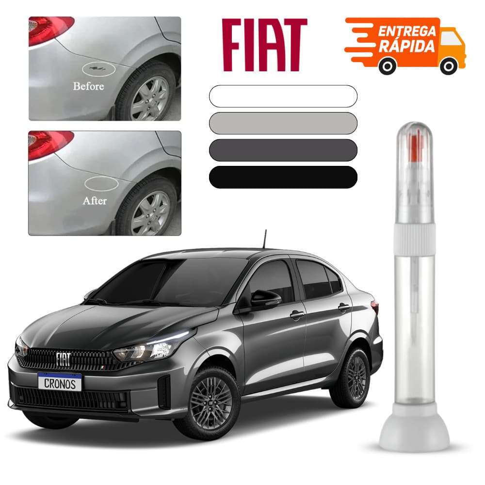 Fiat Cronos Caneta Retoque Automotiva Pintura Reparo Tira Risco Arranhão