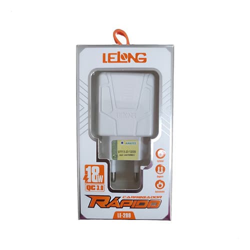 CARREGADOR LELONG COM 1 PORTA QC 3.0 18W LE-298
