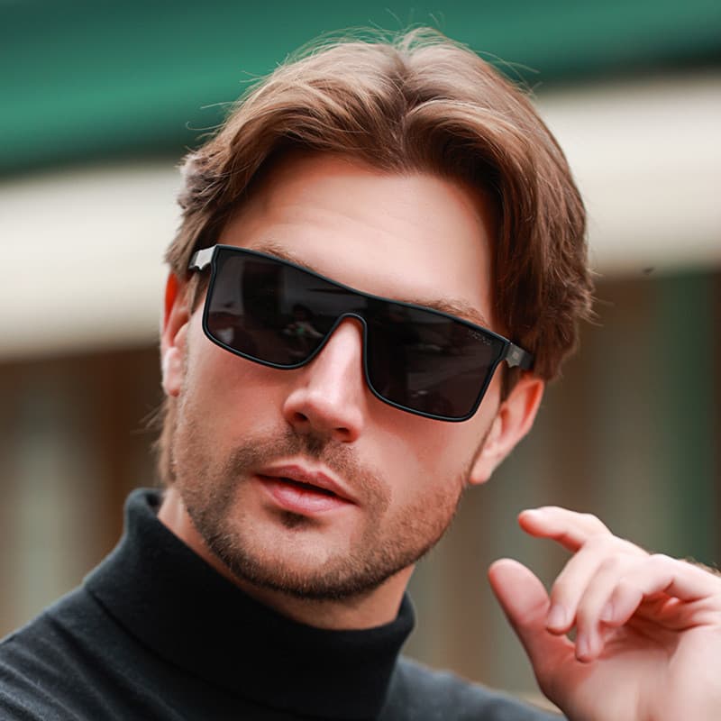 Novo clássico integrado polarizado óculos de sol moda masculina óculos de sol ao ar livre condução pesca óculos de sol P