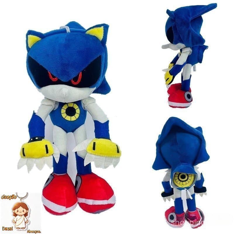 Novo Brinquedo de Pelúcia Sonic de Metal, Ouriço Ultrassônico, Boneco Sonic Boy, Sonic Regional, Presente Infantil