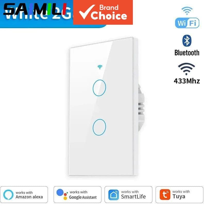 Interruptor de Luz WiFi Tuya SAIMILI, Interruptor Inteligente de Parede para Casa Inteligente Europeia, Controle Remoto