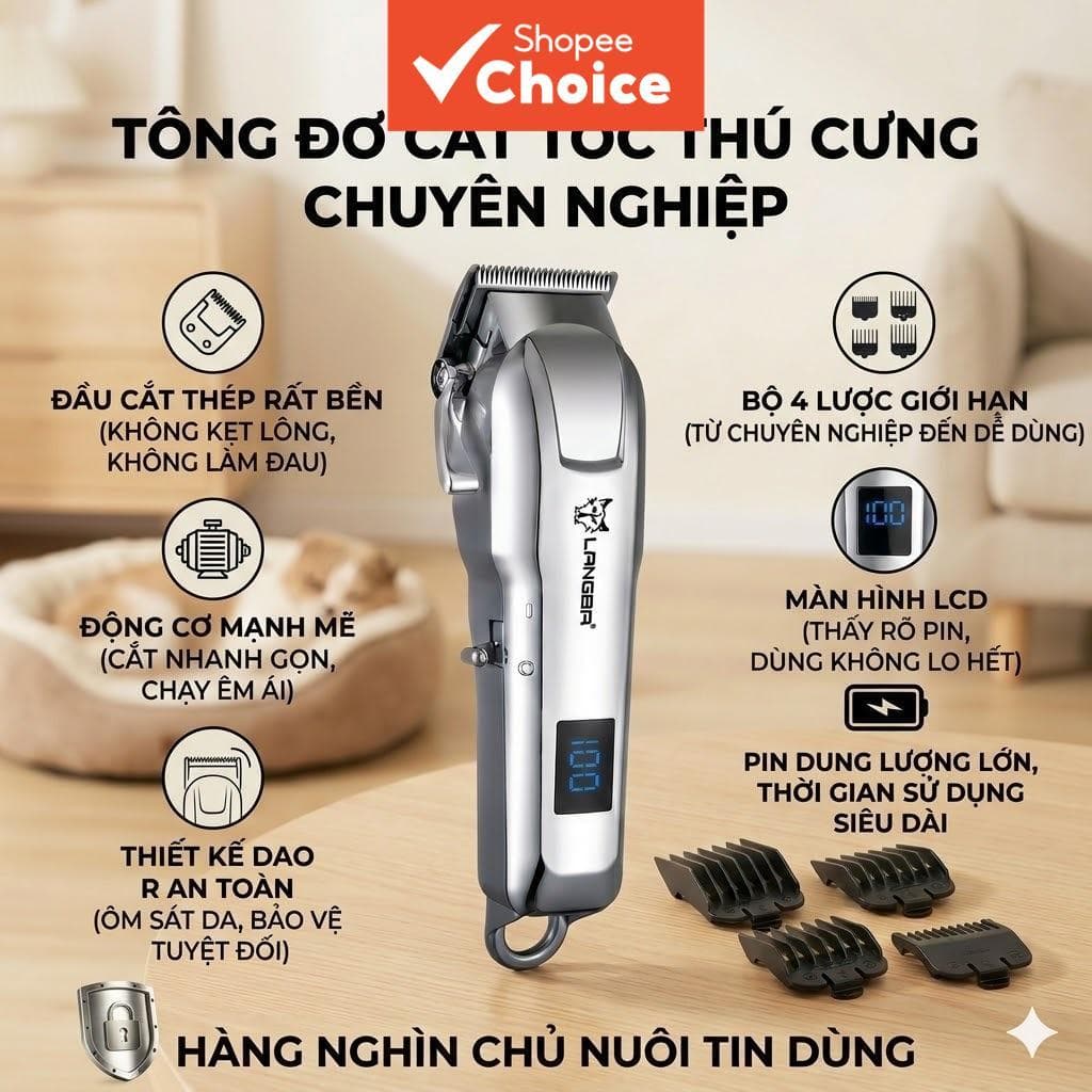 Pet Grooming Clipper Display Led R Lâmina Quatro Pentes Guia , Navalha De Cachorro , Barbeador