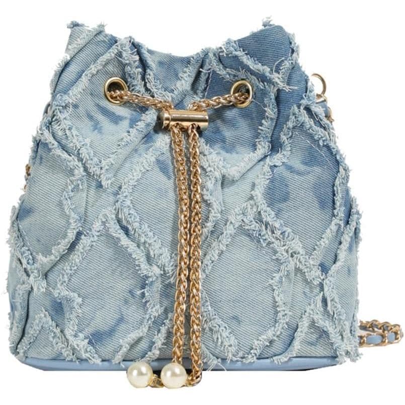Bolsa Pequena de Denim, Bolsas de Jeans para Mulheres, Bolsas Transversais de Denim, Bolsa Hobo, Bolsa de Mão com Cordão