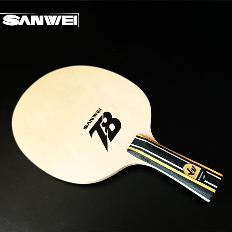 Sanwei T8 placa base de raquete de tênis de mesa de madeira pura de 5 camadas placa de base de tênis de mesa para treina