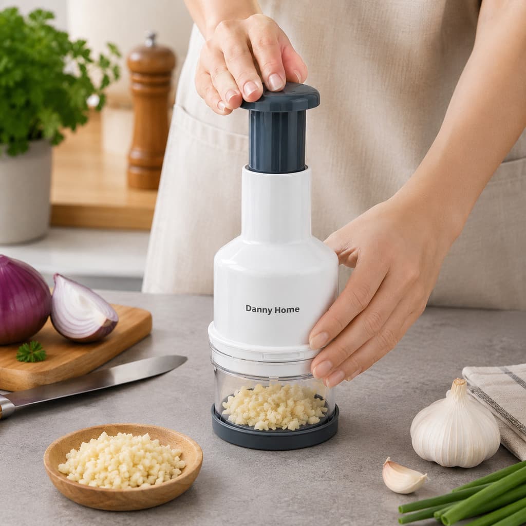 Triturador de Alimento Manual Cozinha Alho Cebola Multiuso Processador