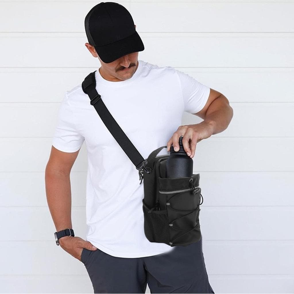 keaostore TARSHYRY Bolsa Magnética Para Garrafa De Água De Ginástica Com Adesão E Tecido Atualizado Atletas Fitness
