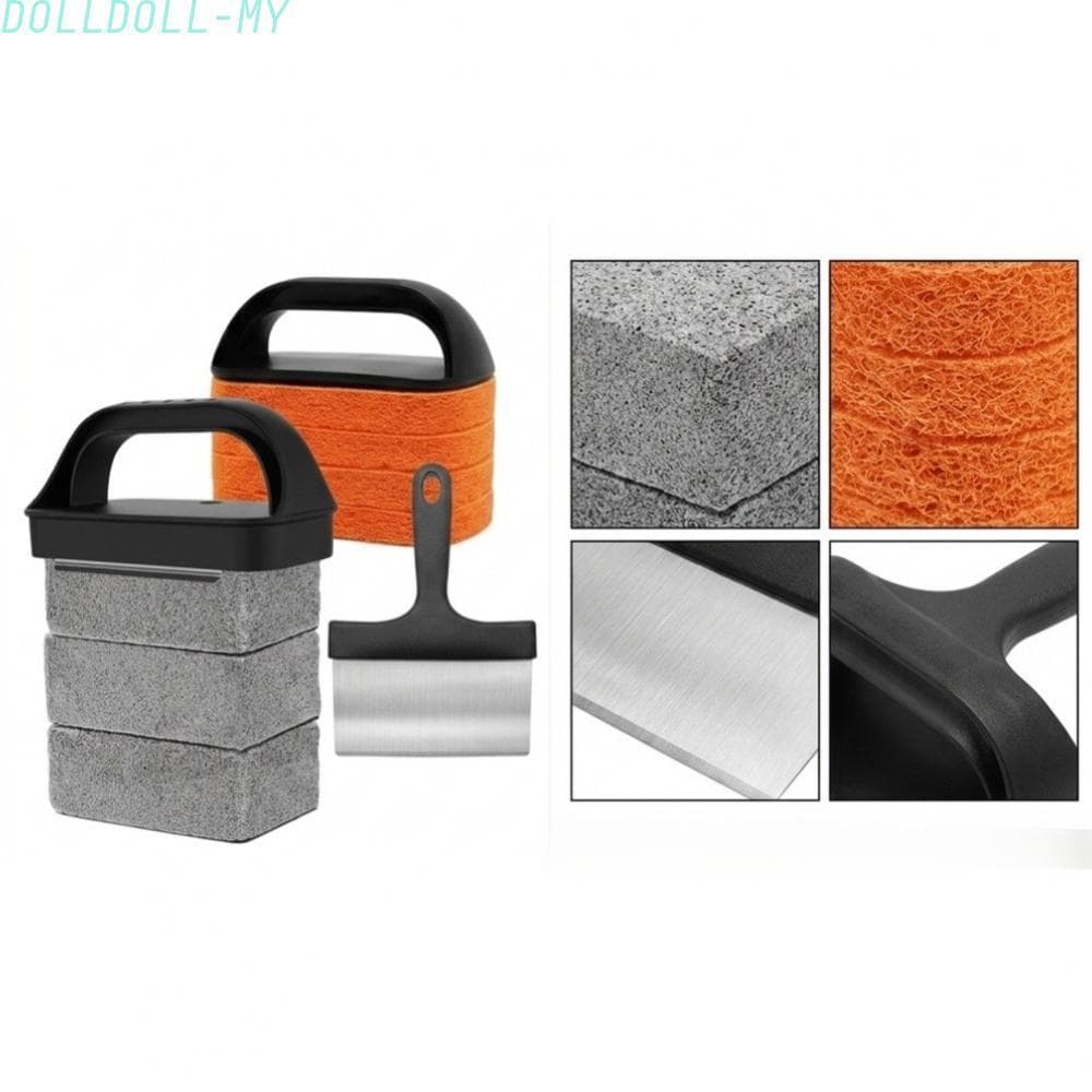 Chapa Para Limpeza Kit Com Escova Raspadora De Tijolos De Grelha Cozinhar Topo Plano