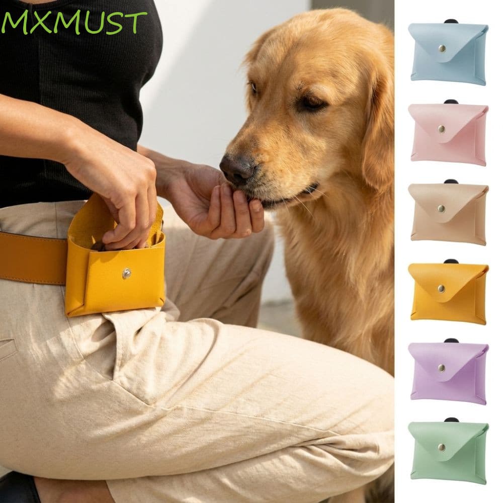 MXMUST Bolsa De Couro Sintético Para Tratamento De Cães , Clipe À Prova D'água No Saco De Lanche Treinamento Mãos Livres