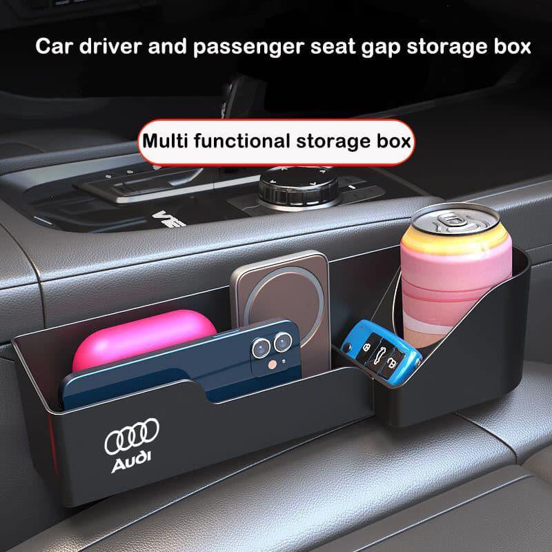 Organizador de Armazenamento para Fenda Lateral do Assento do Carro, à Prova de Vazamentos, Compatível com Audi A3 A4 A5